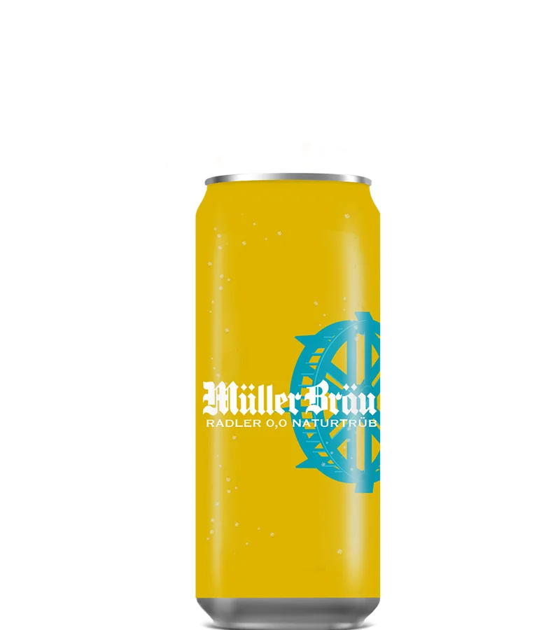 Müller Bräu Radler 0,0 in der 50cl Dose
